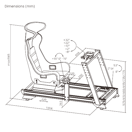 Strix Sim Racing Cockpit with Gear Shift Mount & Seat LRS16-BS04 Robust Frame & Fiberglass Seat from china(chinese)