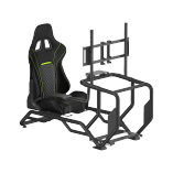  Adjustable Racing Simulator Cockpit with Gear Shift Mount & Monitor Mount