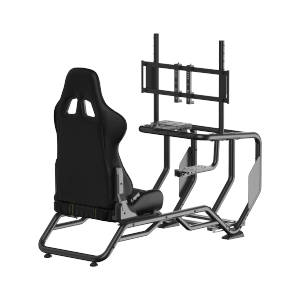  Adjustable Racing Simulator Cockpit with Gear Shift Mount & Monitor Mount