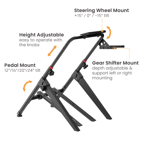 Foldable Racing Simulator Wheel Stand LRS15-BS01 Compact entry -level solution for sim racing enthusiasts. from china(chinese)