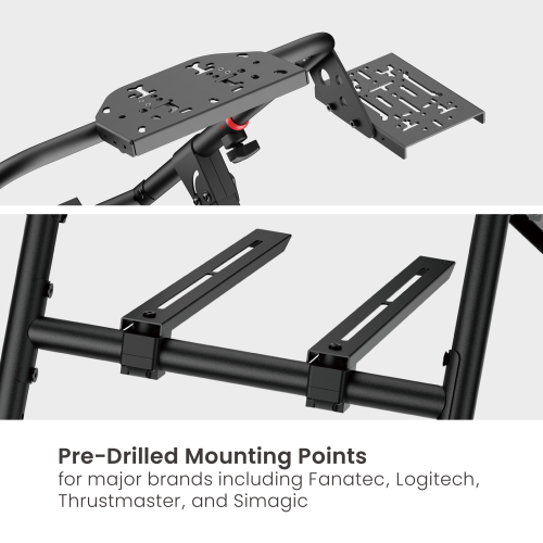Foldable Racing Simulator Wheel Stand with Chair Fixing Slot LRS15-BS02 Compact entry -level solution for sim racing enthusiasts. from china(chinese)