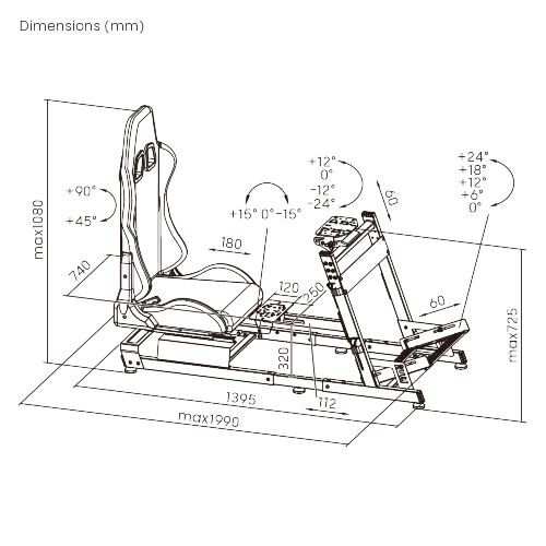 Fully Adjustable Racing Cockpit with Gear Shift Mount LRS12-BS02 Angle & Fore–Aft Adjustment for a Perfect Driving Position from china(chinese)