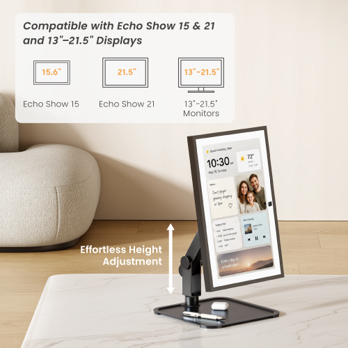 Mechanical Spring Monitor Stand for Amazon Echo Show 15 & 21 LDT136-T01 Turn Any Space into a Smart Display Hub from china(chinese)