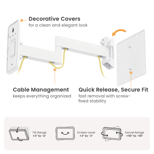 AluFlex Full-Motion TV Wall Mount LPA90-222 Engineered for Smooth Motion and Precise Control from china(chinese)