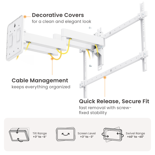 AluFlex Heavy-Duty Full-Motion TV Wall Mount LPA90-664 Engineered for Smooth Motion and Precise Control from china(chinese)