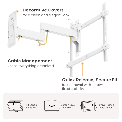AluFlex Full-Motion TV Wall Mount LPA90-442 Engineered for Smooth Motion and Precise Control from china(chinese)