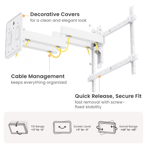 AluFlex Heavy-Duty Full-Motion TV Wall Mount LPA90-444 Engineered for Smooth Motion and Precise Control from china(chinese)