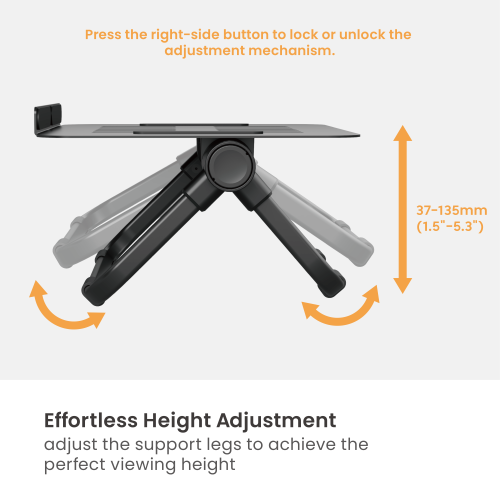 Adjustable Portable Laptop Riser LPS10-01 For Most 11”-17” Laptops from china(chinese)