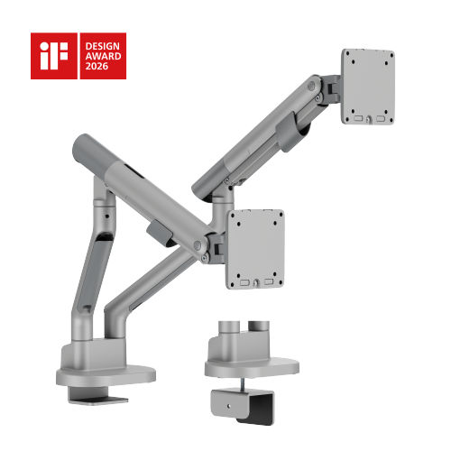  Nova Slim Mechanical Spring Dual Monitor Arm LDT105-C024  Slim, Sleek, Smooth from china(chinese)