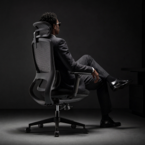Ergonomic Office Chair with Adjustable Headrest/Seat Depth & 3D Armrests