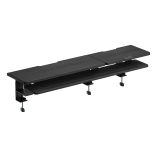 2-Layer Clamp-On Monitor & Laptop Riser with Height-Adjustable Laptop Riser
