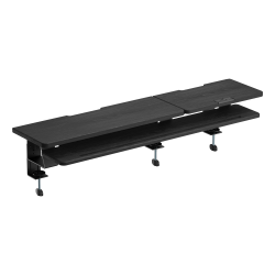 2-Layer Clamp-On Monitor & Laptop Riser with Height-Adjustable Laptop Riser
