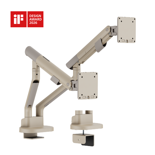  Nova Slim Mechanical Spring Dual Monitor Arm LDT105-C024  Slim, Sleek, Smooth from china(chinese)
