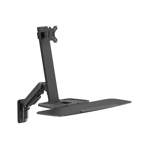 Single-Screen Floating Gas Spring Wall-Mounted Sit-Stand Workstation DWS39-W01-P01 Adjust with Ease, Work with Comfort. from china(chinese)