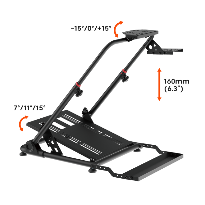 Folding Racing Simulator Wheel Stand with Gear Shifter LRS10-KP01  from china(chinese)