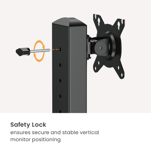 Single-Screen Vertical Lift Monitor Mount with US Standard Power Strip LDT125N-C01 For Most 17”-34” Screens from china(chinese)