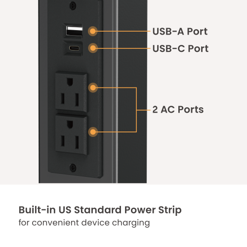 Single-Screen Vertical Lift Monitor Mount with US Standard Power Strip LDT125N-C01 For Most 17”-34” Screens from china(chinese)