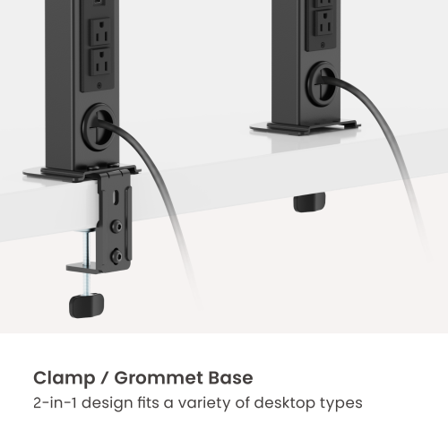 Dual-Screen Vertical Lift Monitor Mount with US Standard Power Strip LDT125N-C02V For Most 17”-34” Screens from china(chinese)