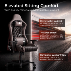  Comfy PU Leather Heavy-Duty Gaming Chair