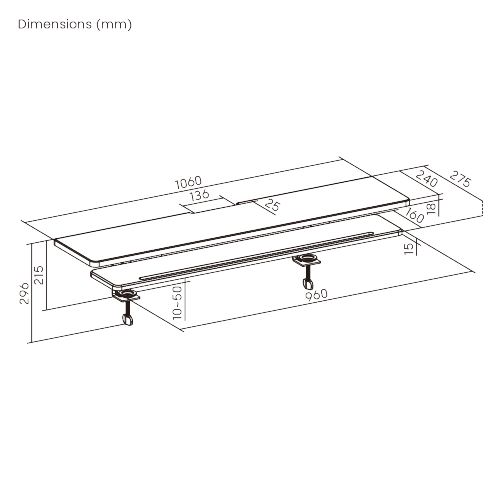 Large 2-Layer Clamp-On Monitor & Laptop Riser STB34-05  from china(chinese)