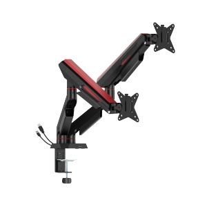 Vanguard Dual-Screen Mechanical Spring Monitor Arm with USB-A & USB-C Ports