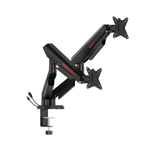 Vanguard Dual-Screen Mechanical Spring Monitor Arm with USB-A & USB-C Ports LDT114-KP04 Armor up for dominance. from china(chinese)