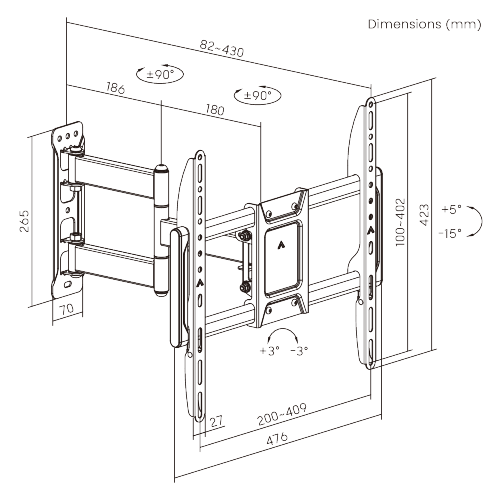 Cost-Effective Full-Motion TV Wall Mount LPA86-443  A solution combining functionality with affordability from china(chinese)