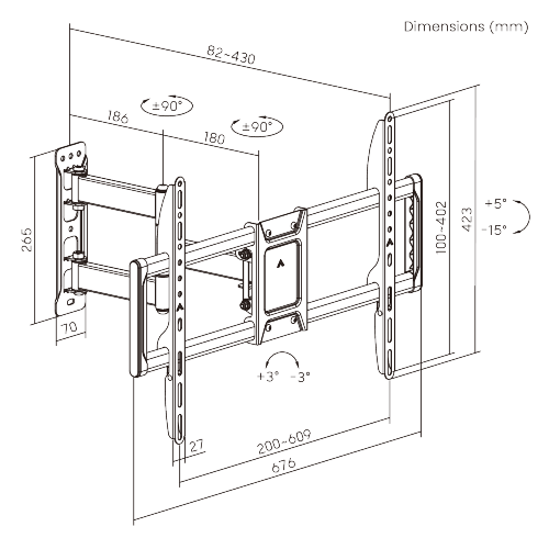 Cost-Effective Full-Motion TV Wall Mount LPA86-463 A solution combining functionality with affordability from china(chinese)