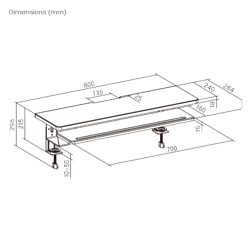 Compact 2-Layer Clamp-On Monitor & Laptop Riser STB34-04  from china(chinese)