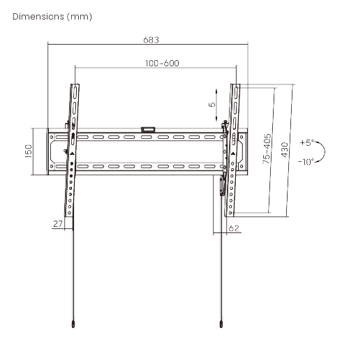 Value Tilt TV Wall Mount LP83-46T For 37"-86" TVs from china(chinese)