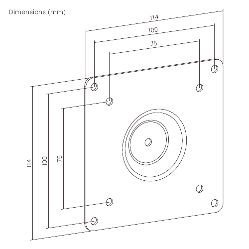 VESA Adapter Plate for Tablet Mount PAD41-A01 75x75 / 100x100 VESA Compatible from china(chinese)