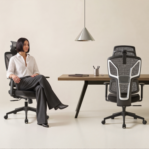 ErgonomiOffice Chair with Adjustable Headrest OCH01-1 Essential Support for Focused Work. from china(chinese)