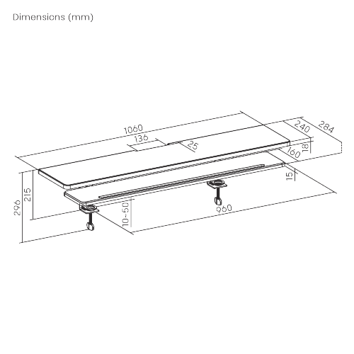 Large 2-Layer Clamp-On Monitor & Laptop Riser STB34-05  from china(chinese)