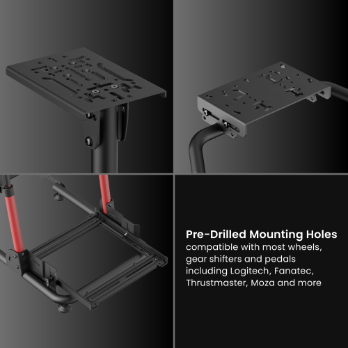 Elite Racing Simulator Cockpit with Tiltable Shifter Mount LRS17-KP01 Handles Direct Drive wheels up to 12Nm and heavy-duty pedals. from china(chinese)