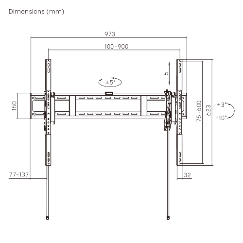 Value Extendable Tilt TV Wall Mount  LP83-69ET For 50"-100" TVs from china(chinese)