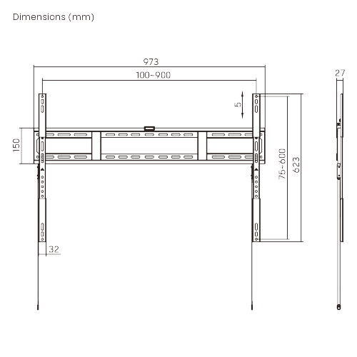 Value Fixed TV Wall Mount LP83-69F For 50"-100" TVs from china(chinese)