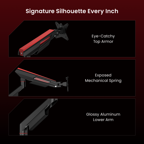 Vanguard Dual-Screen Mechanical Spring Monitor Arm with USB-A & USB-C Ports LDT114-KP04 Armor up for dominance. from china(chinese)