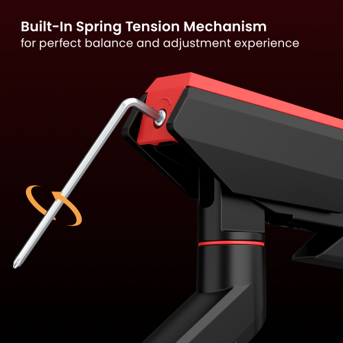 Vanguard Dual-Screen Mechanical Spring Monitor Arm with USB-A & USB-C Ports LDT114-KP04 Armor up for dominance. from china(chinese)
