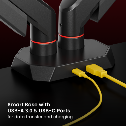 Vanguard Dual-Screen Mechanical Spring Monitor Arm with USB-A & USB-C Ports LDT114-KP04 Armor up for dominance. from china(chinese)