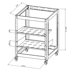 12U Open Frame Server Rack