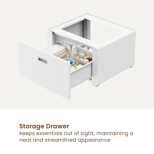 Modern Select Heavy-Duty Washer & Dryer Pedestal with Drawer WMS15-02 Designed for comfort, storage, and stability. from china(chinese)