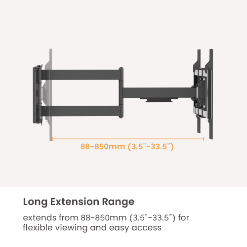 Extra-Long-Reach Heavy-Duty Full-Motion TV Wall Mount LPA99-443L Strong Support for Everyday Big-Screen Setups from china(chinese)