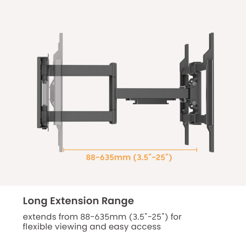Heavy-Duty Full-Motion TV Wall Mount LPA99-466 A Stronger Mount for Comfortable Viewing from china(chinese)