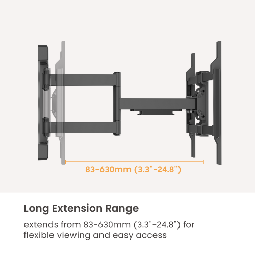 Wide-Stud Heavy-Duty Full-Motion TV Wall Mount with Lateral Shift Wall Plate LPA99-466A Easier Centering for Off-Center Studs from china(chinese)