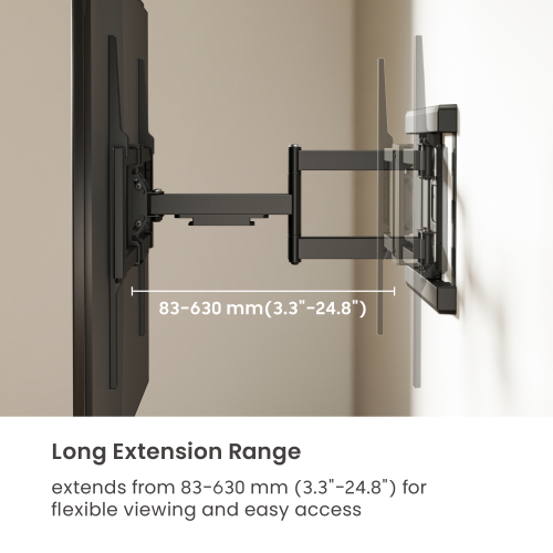 Wide-Stud Heavy-Duty Full-Motion TV Wall Mount with Lateral Shift Wall Plate LPA99-696A Easier Centering for Off-Center Studs from china(chinese)