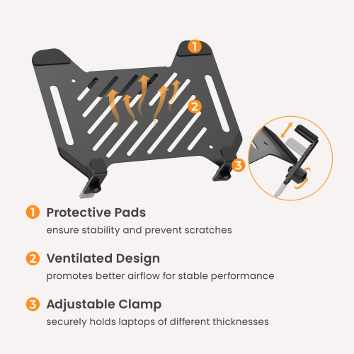 Universal Laptop Holder for Monitor Arms NBH13-01 Fits most 12″-18″ laptops from china(chinese)