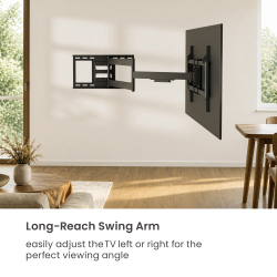 Extra-Long-Reach Heavy-Duty Full-Motion TV Wall Mount