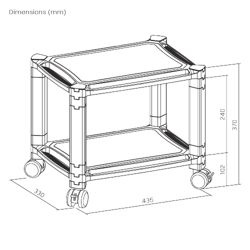 2-Tier Mobile Modular Multi-Purpose Smart Stand with Shelf (Standard Surface) AMS-4 Accommodate most laser or inkjet printers from china(chinese)