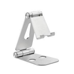 Foldable Aluminum Cell Phone Stand with Dual Adjustable Panels