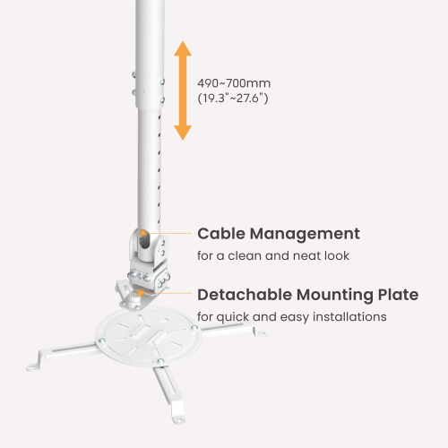 2-Section Cost-Effective Projector Ceiling Mount  PRB26-02 Strong Support up to 25kg/55lbs from china(chinese)